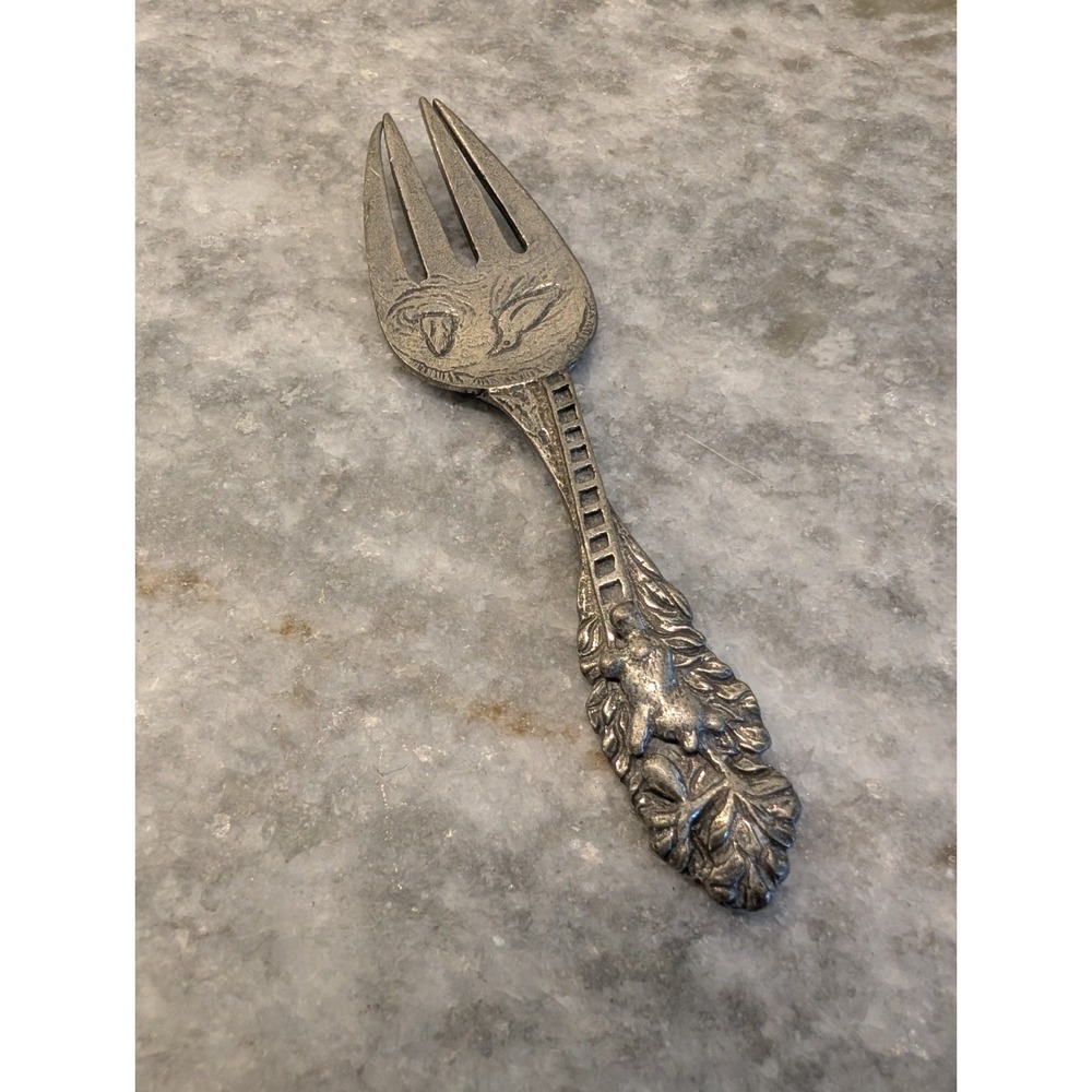 Vintage Early American Pewter Baby Fork by Web Silver Company